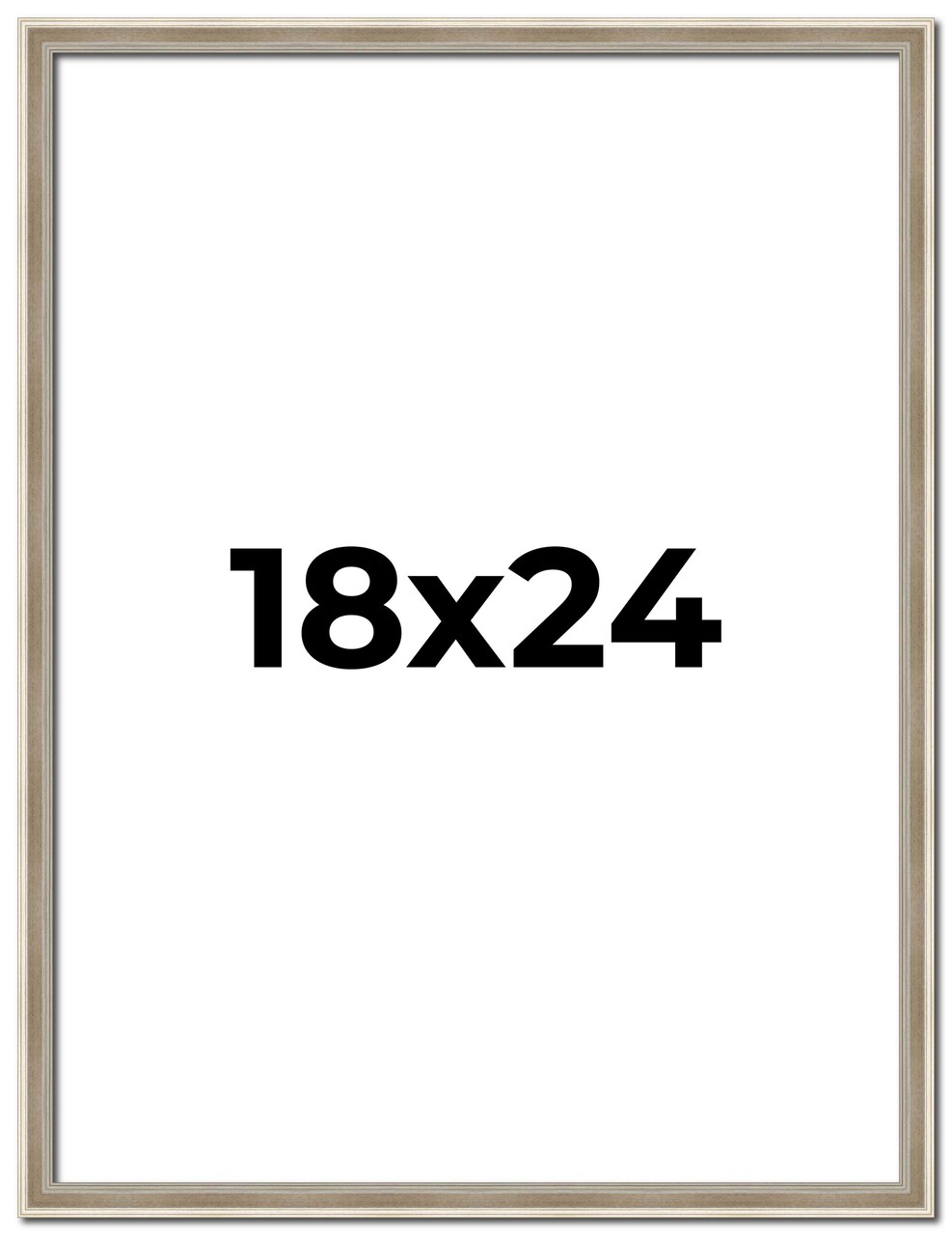 Classic Modern Silver Picture Frame - UV Acrylic, Foam Board Backing, Hanging Hardware